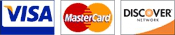 Visa, MasterCard, Discover Accepted