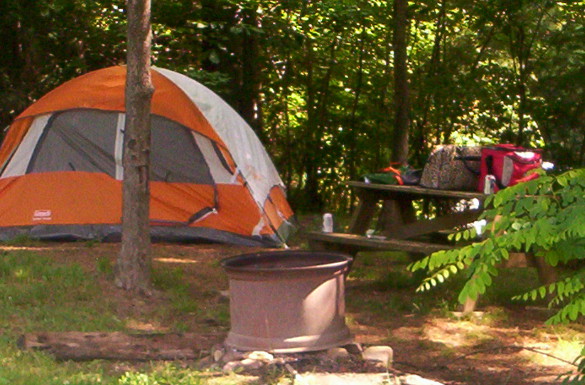 Tent Camping at Woodsmoke Campground